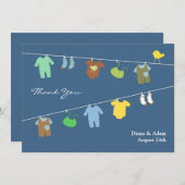 サンキューベイビーシャワーフラットカード サンキューカード (正面/裏面)