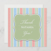 サンキューベイビーシャワーフラットカード サンキューカード (正面/裏面)