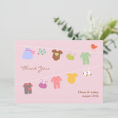 サンキューベイビーシャワーフラットカード サンキューカード (スタンド正面)