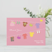 サンキューベイビーシャワーフラットカード サンキューカード (スタンド正面)