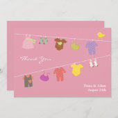 サンキューベイビーシャワーフラットカード サンキューカード (正面/裏面)