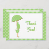サンキューベイビーシャワーフラットカード サンキューカード (正面/裏面)