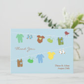 サンキューベイビーシャワーフラットカード サンキューカード (スタンド正面)