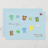 サンキューベイビーシャワーフラットカード サンキューカード (正面/裏面)