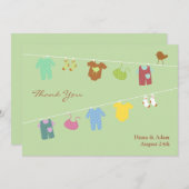 サンキューベイビーシャワーフラットカード サンキューカード (正面/裏面)