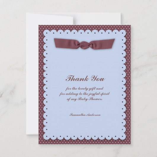 サンキューベイビーシャワーフラットカード 招待状 (正面)