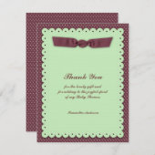 サンキューベイビーシャワーフラットカード 招待状 (正面/裏面)