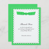 サンキューベイビーシャワーフラットカード 招待状 (正面/裏面)