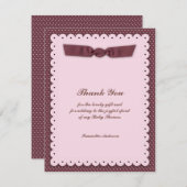 サンキューベイビーシャワーフラットカード 招待状 (正面/裏面)