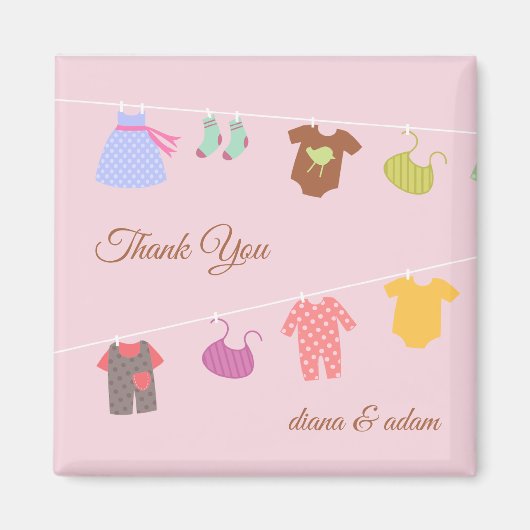 サンキューベイビーシャワーマグネット マグネット (正面)