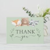 サンキューベイビーシャワー森の緑 サンキューカード (スタンド正面)