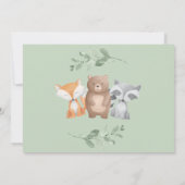 サンキューベイビーシャワー森の緑 サンキューカード (裏面)