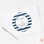 サンキューベイビーシャワー航海の男の赤ちゃんのお願い ラウンドシール (封筒)