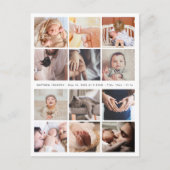 サンキューベイビーシャワー12フォトコラージュ ポストカード (正面)