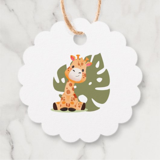 サンキューベビーキリン、ベビーシャワー招待状 フェイバータグ (裏面)