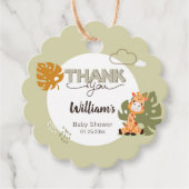 サンキューベビーキリン、ベビーシャワー招待状 フェイバータグ (正面)