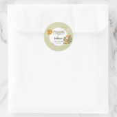 サンキューベビーキリン、ベビーシャワー招待状 ラウンドシール (バッグ)