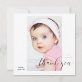 サンキューベビー書道スワッシュエレガントシンプル カード (正面)