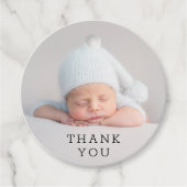 サンキューベビー生まれたばかりのBaby Showerスクリプト フェイバータグ (正面)