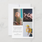 サンキューベビー誕生フォトコラージュ サンキューカード (裏面)