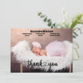 サンキューベビー誕生発表 案内状 (スタンド正面)