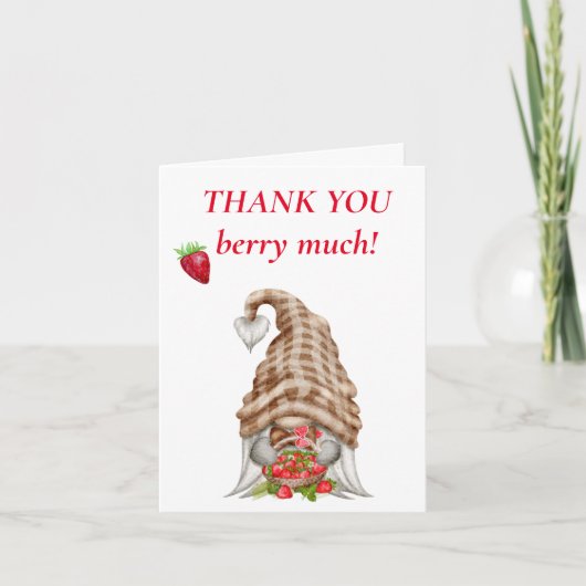 サンキューベリーグッド格言かわいい サンキューカード (正面)