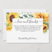 サンキューベリーサンフラワーフローラメモリアル サンキューカード (正面)