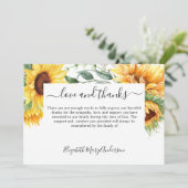 サンキューベリーサンフラワーフローラメモリアル サンキューカード (スタンド正面)