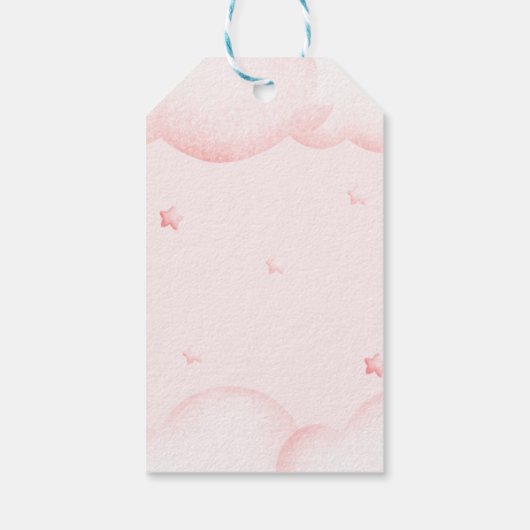 サンキューベリーピンクベビーシャワーギフトラベル ギフトタグ (裏面)