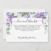 サンキューベリープパープルフローラメモリアル サンキューカード (正面)