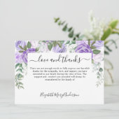 サンキューベリープパープルフローラメモリアル サンキューカード (スタンド正面)