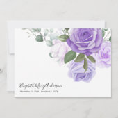 サンキューベリープパープルフローラメモリアル サンキューカード (裏面)