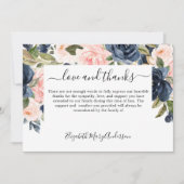 サンキューベリーベビーピンクフローラメモリアル サンキューカード (正面)