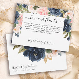 サンキューベリーベビーピンクフローラメモリアル サンキューカード