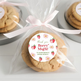 サンキューベリーマジョーピンクロベリー誕生日ガール ラウンドシール