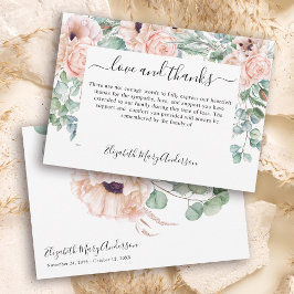 サンキューベレ赤面ピンクフローラメモリアル サンキューカード