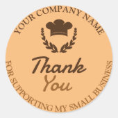 サンキューベーカリーカスタムステッカーラベル ラウンドシール (正面)