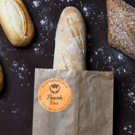 サンキューベーカリーカスタムステッカーラベル ラウンドシール