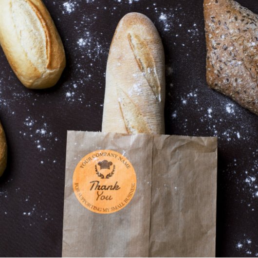 サンキューベーカリーカスタムステッカーラベル ラウンドシール