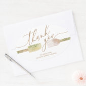 サンキューベーカリースモールビジネスペストリーショップ 楕円形シール (封筒)