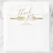 サンキューベーカリースモールビジネスペストリーショップ 楕円形シール (バッグ)