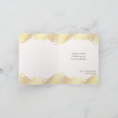 サンキューペイズリーエレガントインディアン折り畳みカード サンキューカード (内部)