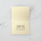 サンキューペットケア小ビジネス虎猫水色 ノートカード (内部)