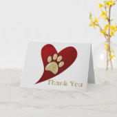 サンキューペットシッター金ゴールドポープリント感謝 カード (黄色い花)