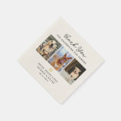 サンキューペットテーマ3枚結婚の写真ナプキン スタンダードカクテルナプキン (角)