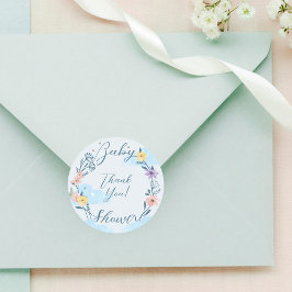 サンキューホットエアバルーンTeddyベアーブルー ラウンドシール