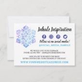 サンキューホリスティックマンダラカード 水彩画 招待状 (裏面)