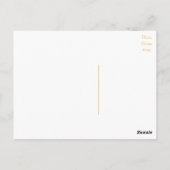 サンキューホワイトデイジーフラワーオレンジポストカード ポストカード (裏面)