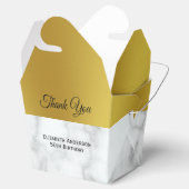 サンキューホワフェイクイト大理石と金ゴールド誕生日 フェイバーボックス (オープン)