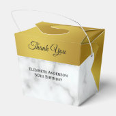 サンキューホワフェイクイト大理石と金ゴールド誕生日 フェイバーボックス (裏面サイド)